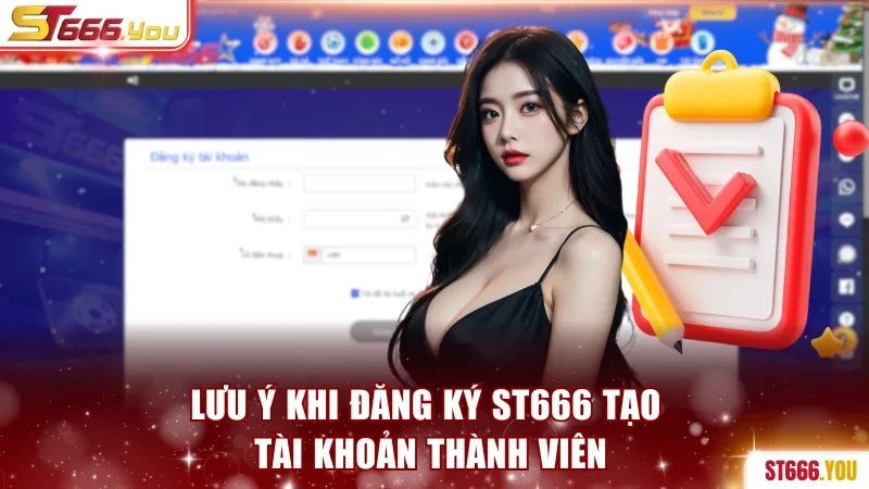 Lưu ý khi đăng ký ST666 tạo tài khoản thành viên